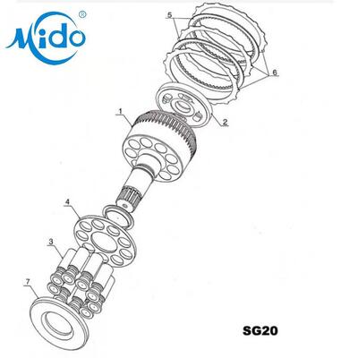 VOE14512788 14512788 Kompletter TOSHIBA SG20 Schwenkmotor-Dichtungs- und Reparatursatz für EC360-Bagger.